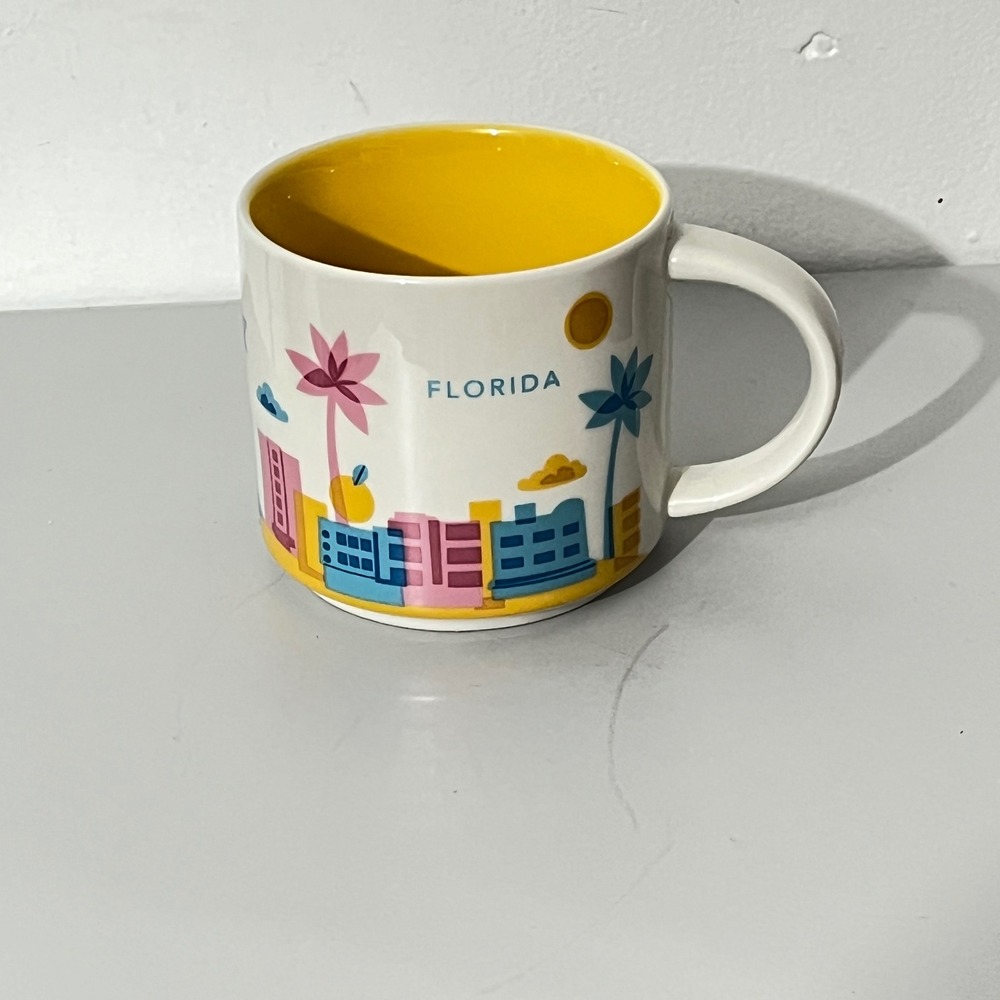 Starbucks Coffee Mug Unisex 14oz White Florida You Are Here Collection 2015‎